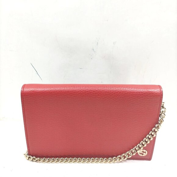 Authentic Gucci Red Wallet on chain mn458-012526